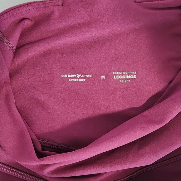 Old Navy Burgundy Red Extra High-Rise Stretch Leggings - Size M - Picture 7 of 13